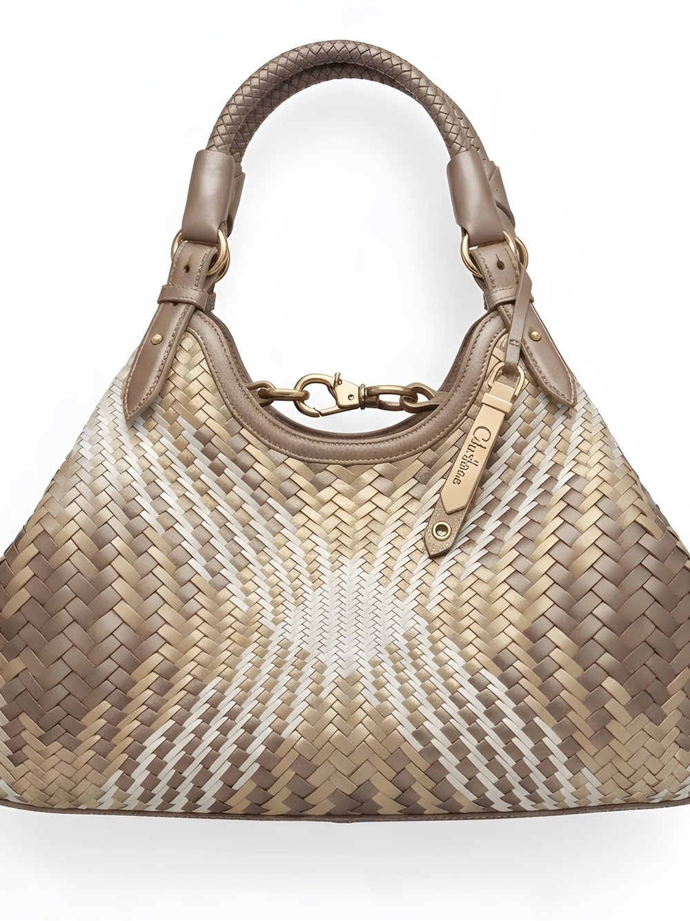 Cole Haan Woven Ombre Shoulder Bag with Dust Cover - Picture 2 of 15